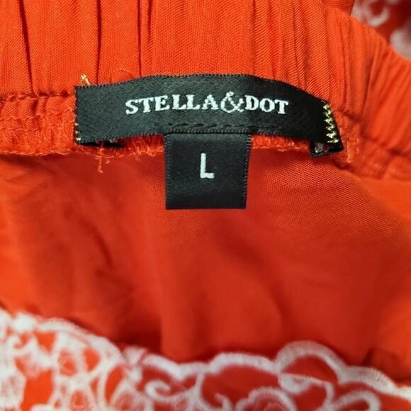 Stella & Dot Hannah One Shoulder‎ Top Large Red Embroidered Size Large NWT - Picture 10 of 10